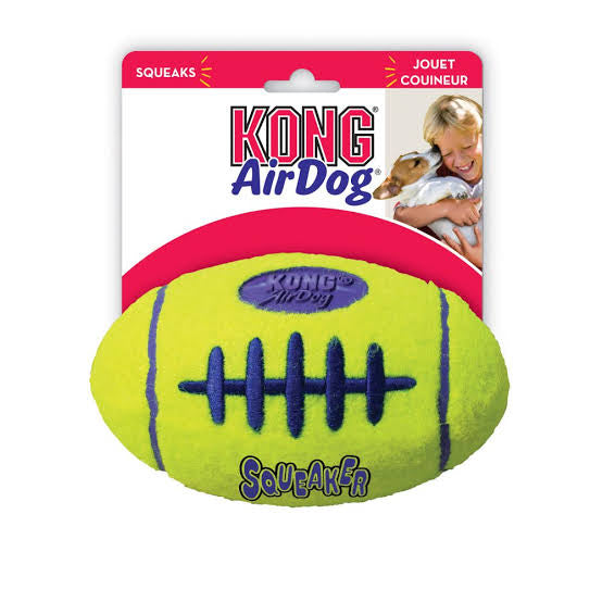 KONG AirDog American Football with Squeaker Kong