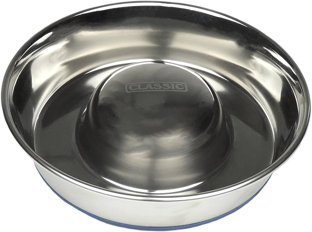 Classic Non Slip Steel Dish Dog accessories Classic