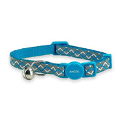 Cat collar blue zig zag Pet Market