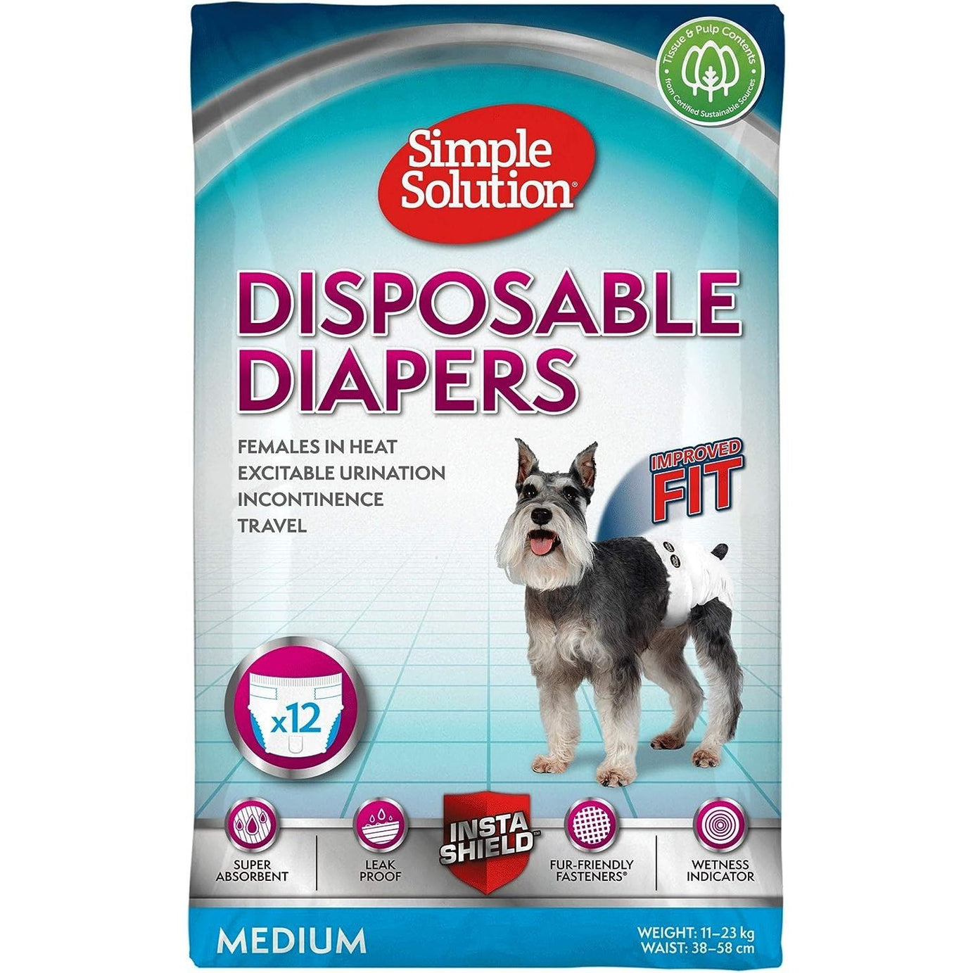 Simple Solution Disposable Diapers for Dogs Dog accessories Simple soultions