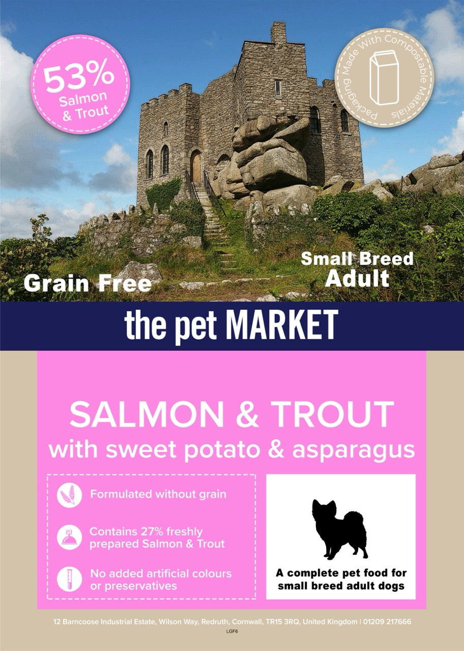 Grain Free Small Breed Adult Dog Salmon Dry Complete kibble the Pet MARKET