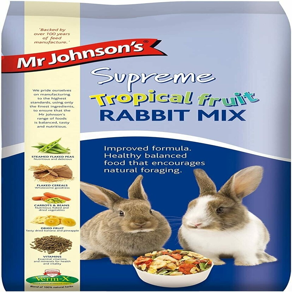 Mr Johnson's Supreme Tropical Fruit Rabbit Small Animal feed Mr Johnson's