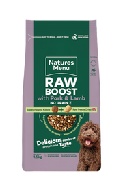 Natures Menu Raw Boost Pork + Lamb 1.5kg DOG - FOOD Natures Menu