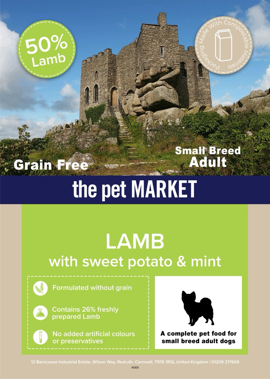 Grain Free Small Breed Adult Dog Lamb Dry Complete kibble the Pet MARKET