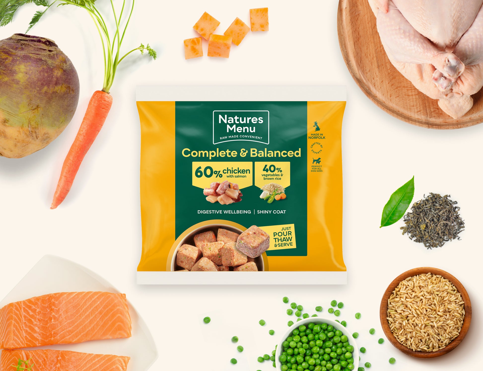 Natures Menu Frozen Chicken with Salmon 1kg Pet Market