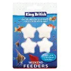 King British Weekend Fish Feeders 4 pack, fish food containers designed for easy feeding of aquarium fish.
