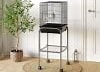 Black Bird Cage stand w/wheels the Pet MARKET