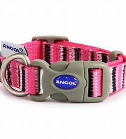 HOT PINK CANDY STRIPE MADE FROM COLLAR Dog accessories Ancol