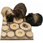 Boredom Breaker Maze-a-Log Rosewood Rabbit / Guinea Pig Challenge Toy Cage Treat Small Mammal - Toys Pet Market