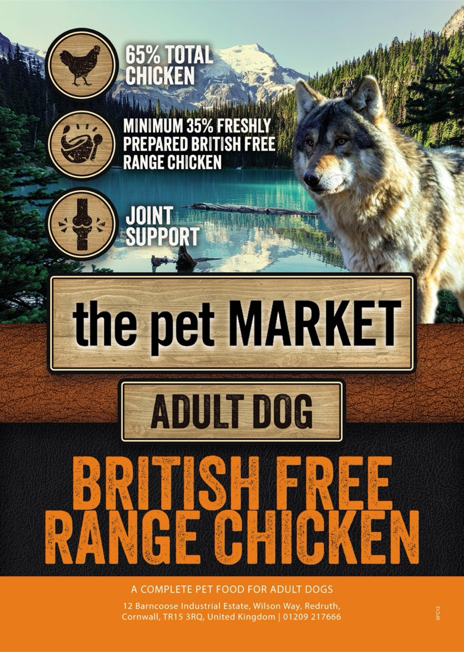 Superfood 65 Adult Dog British Free Range Chicken Dry Complete kibble the Pet MARKET