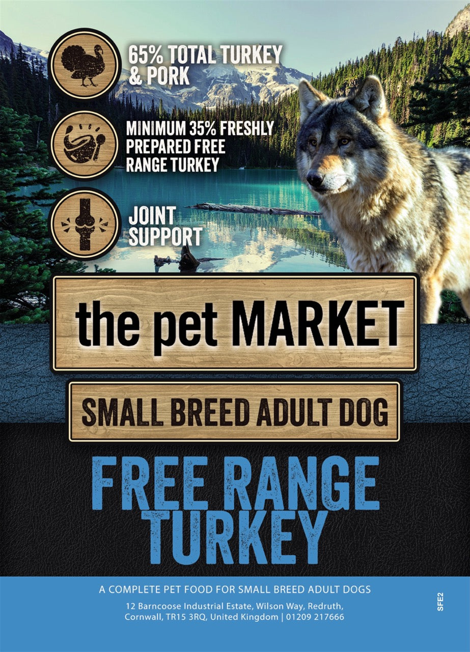 Superfood 65 Small Breed Adult Dog Free Range Turkey Dry Complete kibble the Pet MARKET