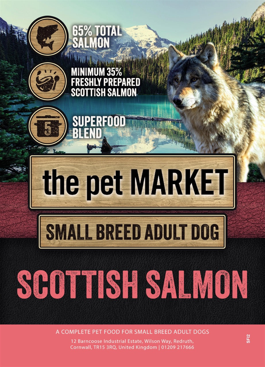 Superfood 65 Small breed Adult Dog Scottish Salmon Dry Complete kibble the Pet MARKET