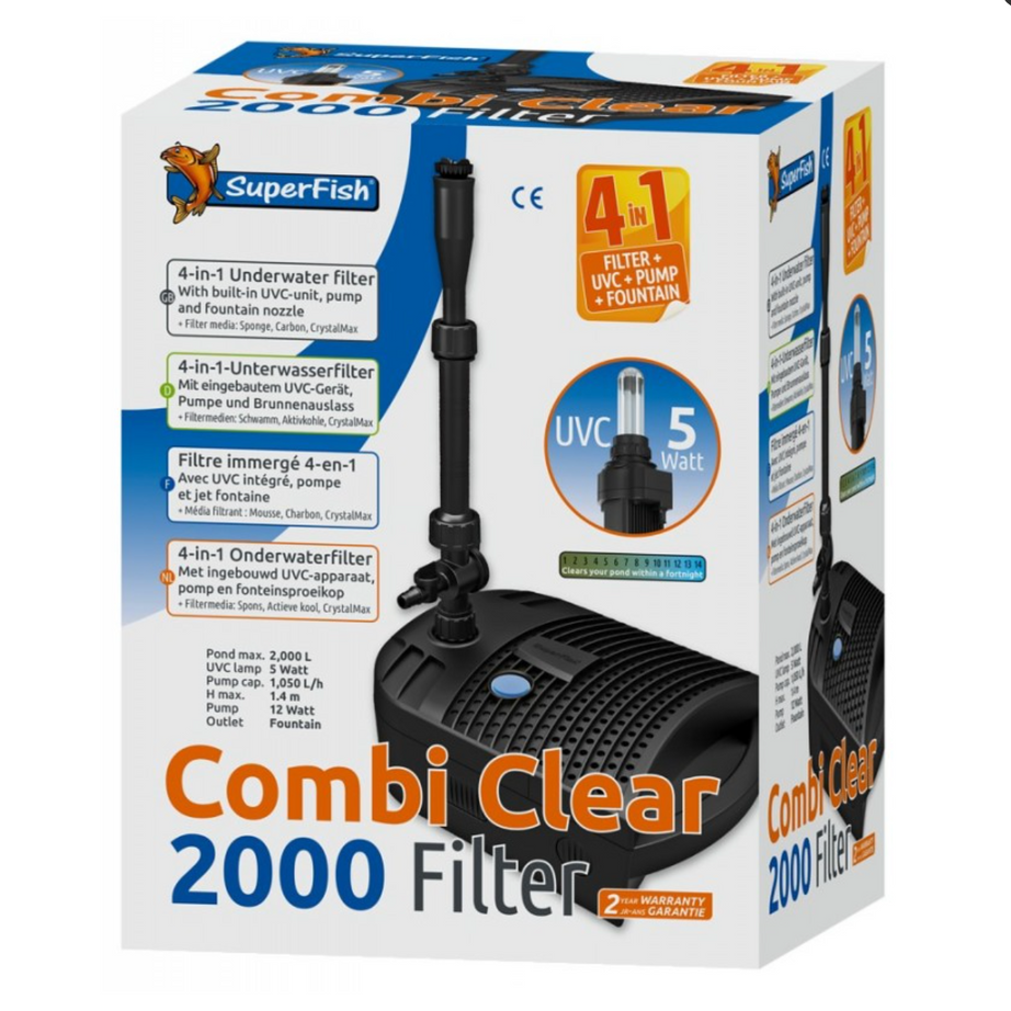 Superfish Combi Clear 2000 4-in-1 Pond Filter UVC Superfish