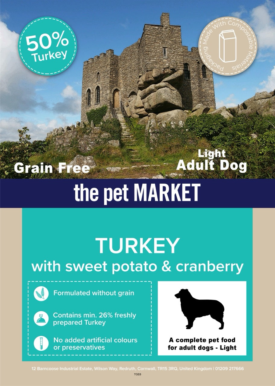 Grain Free Light Adult Dog Turkey Dry Complete kibble the Pet MARKET