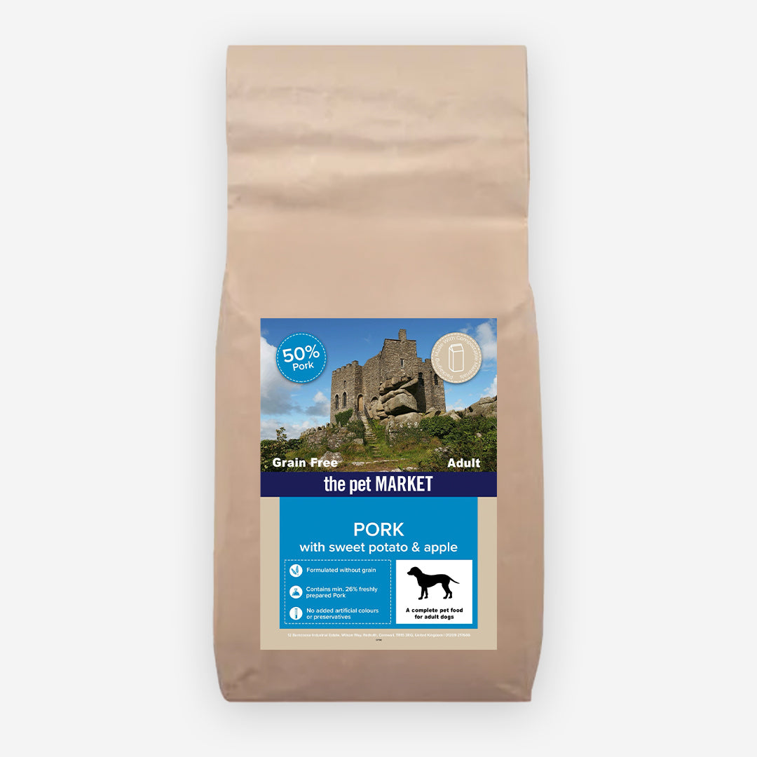 Grain Free Adult Dog Pork Dry Complete kibble the Pet MARKET