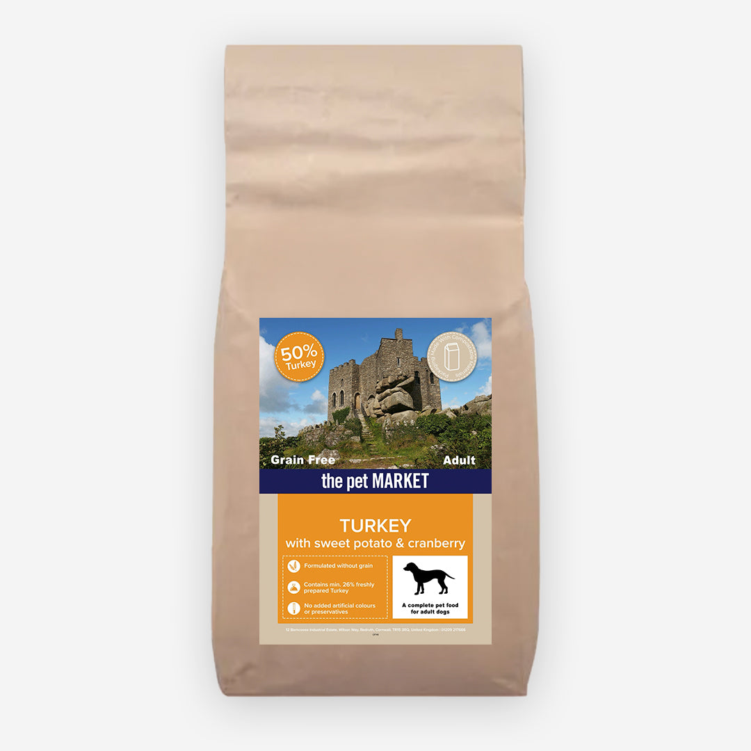 Grain Free Adult Dog Turkey Dry Complete kibble the Pet MARKET