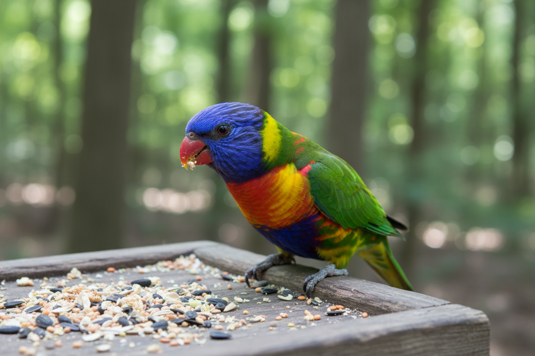 bird eating bird seed