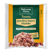 natures menu frozen poultry heart chunks 1kg Pet Market