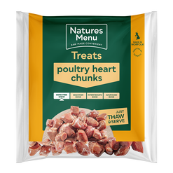natures menu frozen poultry heart chunks 1kg Pet Market