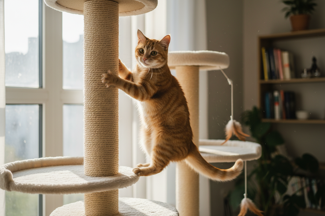 cat climbing