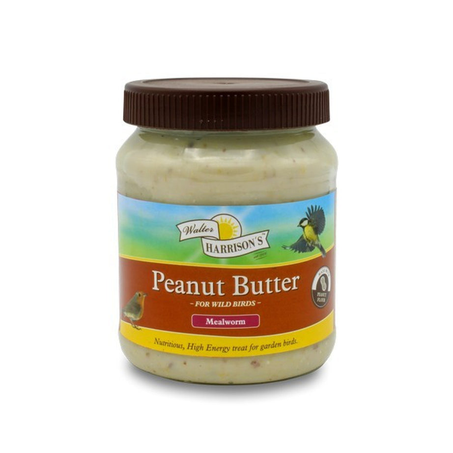 Harrisons Peanut Butter Jar with Mealworms Bird feed Harrisions
