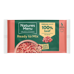 natures menu freeflow frozen beef 2kg Pet Market