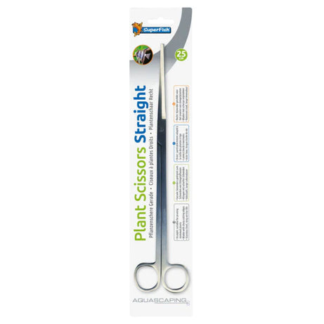 SuperFish Stainless Plant Scissors 25cm Aquascaping Tools SuperFish Straight