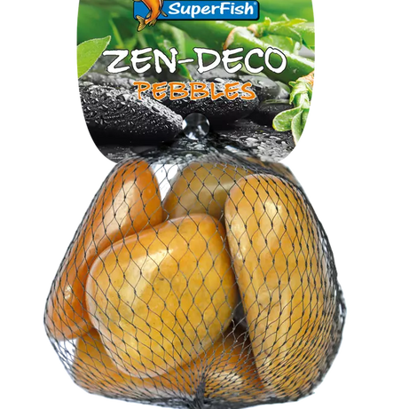 SuperFish Zen Pebble Aquarium Decorative Gravel SuperFish Medium Geel 450g