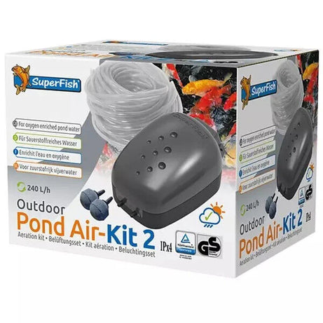 SuperFish Pond Air Kit Mini Air Pump SuperFish 2-Way