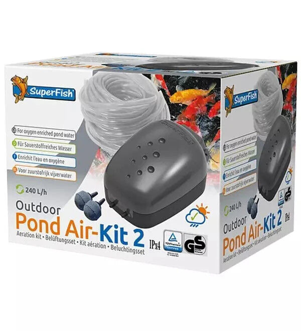 SuperFish Pond Air Kit Mini Air Pump SuperFish 2-Way