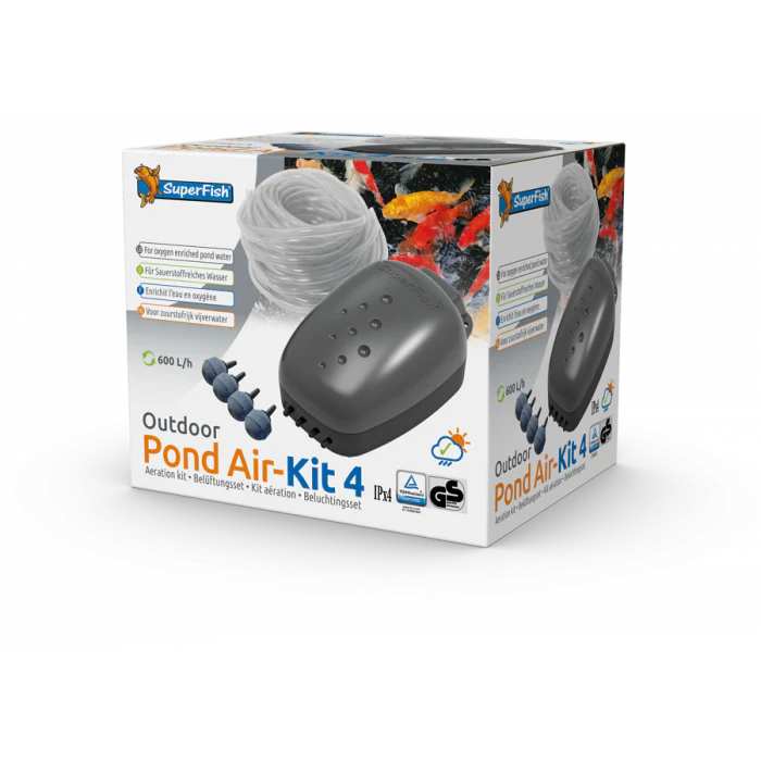 SuperFish Pond Air Kit Mini Air Pump SuperFish 4-Way
