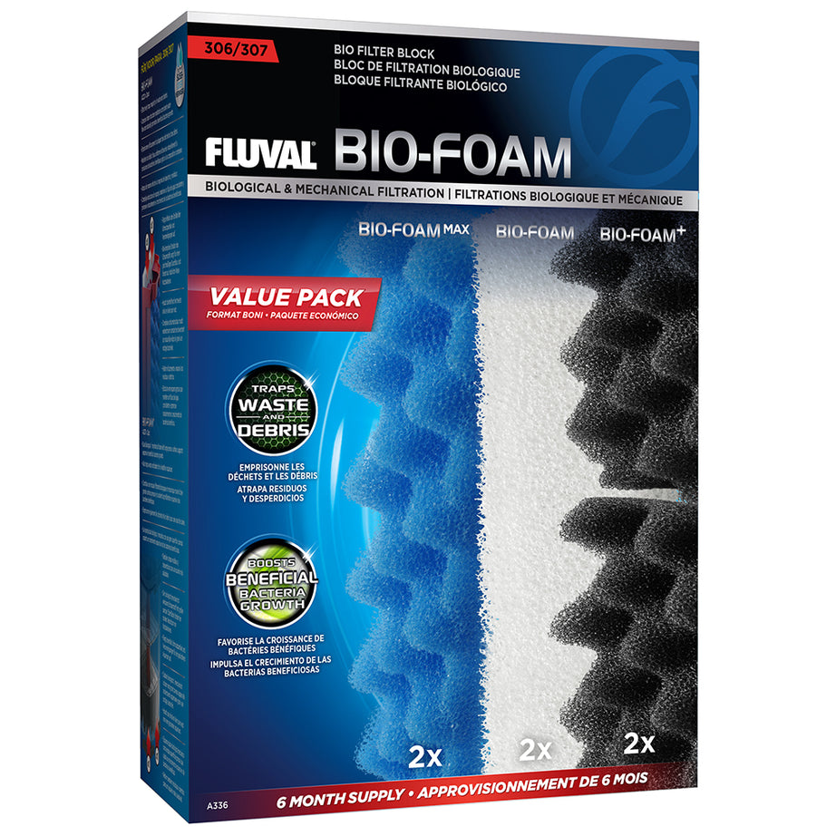 Fluval 307 Bio-Foam Value Pack Filter Media Fluval