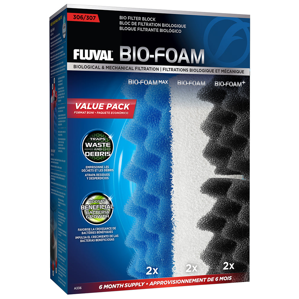 Fluval 307 Bio-Foam Value Pack Filter Media Fluval