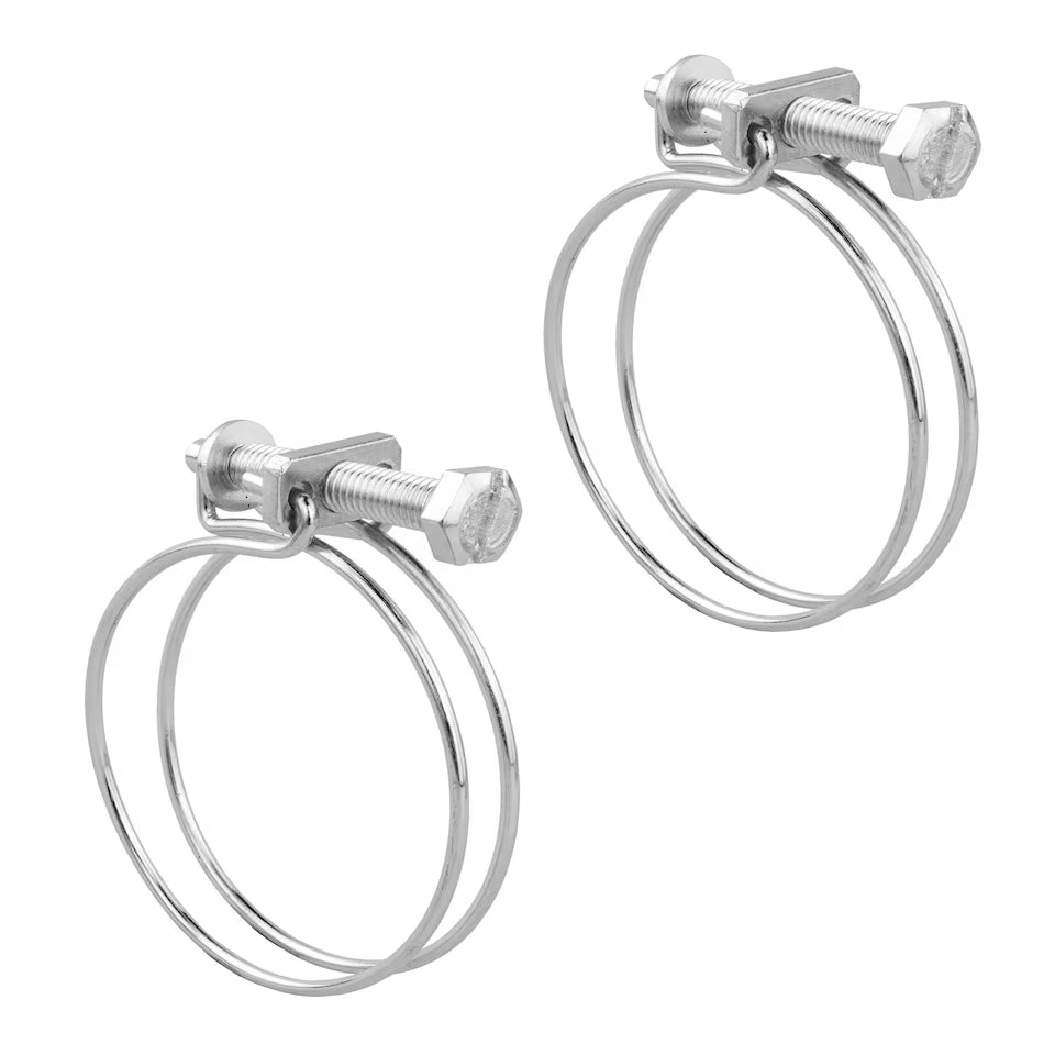 50mm double wire hose clip from the Pet MARKET, showing a sturdy metal clamp used for securing hoses or tubing.