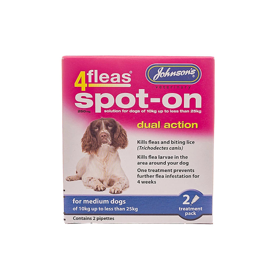 4fleas Spot on dog 10-25kg x2 4fleas