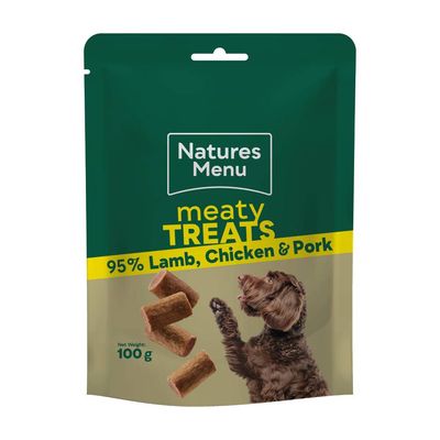 Natures Menu Real Meaty Treats Dog Treat Natures Menu Chicken & Lamb & Pork 60g