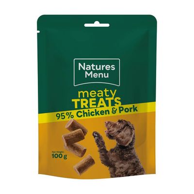 Natures Menu Real Meaty Treats Dog Treat Natures Menu Chicken & Pork 100g