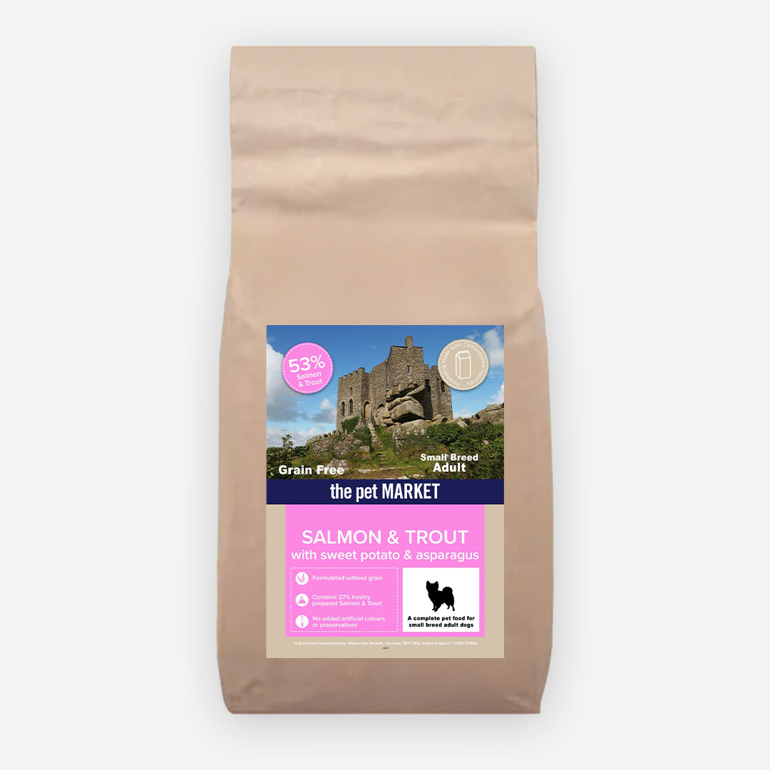 Grain Free Small Breed Adult Dog Salmon Dry Complete kibble the Pet MARKET