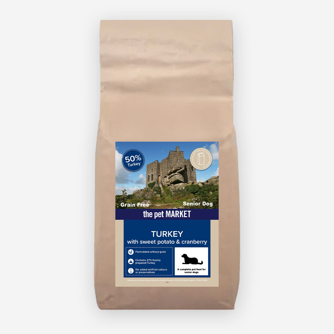 Grain Free Senior Dog Turkey Dry Complete kibble the Pet MARKET