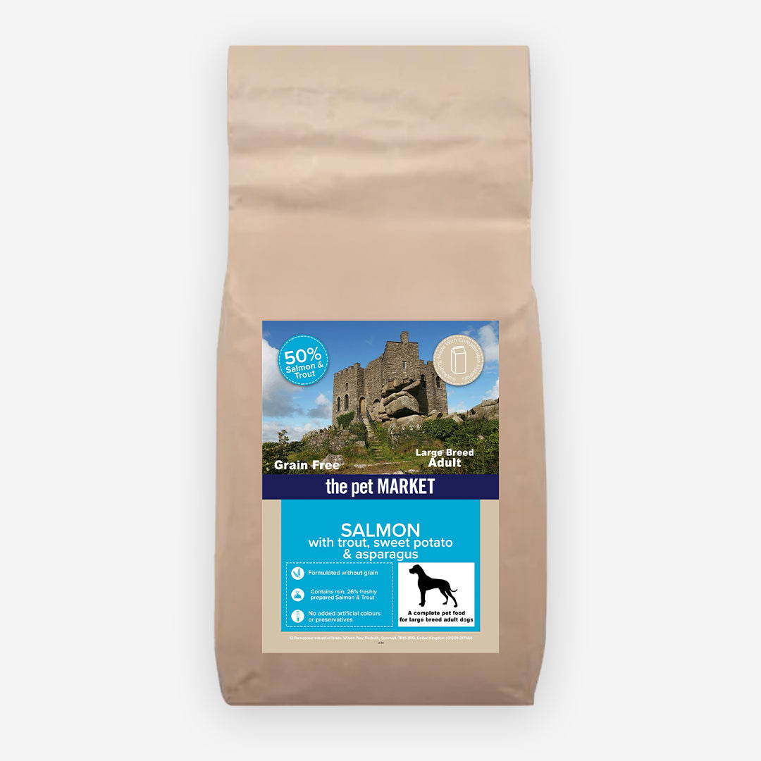 Grain Free Large Breed Adult Dog Salmon Dry Complete kibble the Pet MARKET