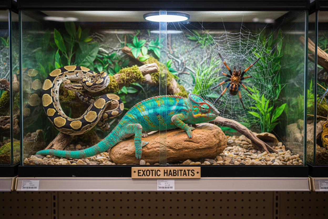 reptiles , like spiders, lizards, snakes 