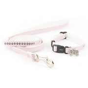 Small bite Collar & Lead Set bling the Pet MARKET Pink