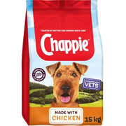 15kg Chappie Complete Dry Adult Dog Food Chicken & Wholegrain Cereal Pet Market