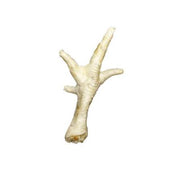 Single puffed chicken foot snack by Nova, showing crispy, golden-brown puffed chicken feet on a white background.