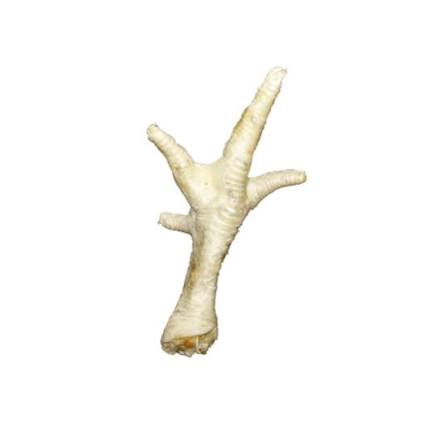 Single puffed chicken foot snack by Nova, showing crispy, golden-brown puffed chicken feet on a white background.