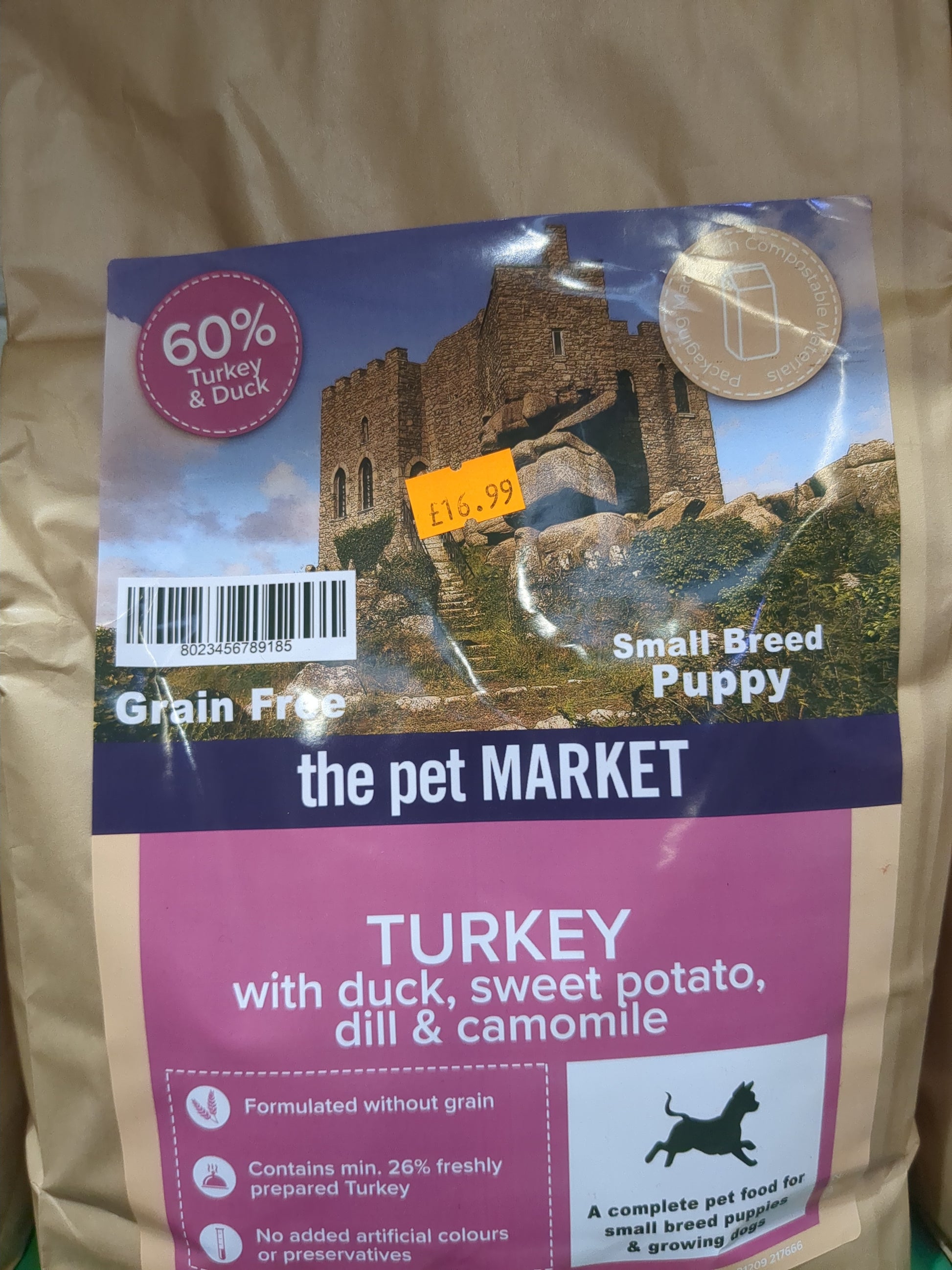 Grain-free - Turkey With Duck, Sweet Potato, Dill & Camomile - Small Bred Puppy PetMarket