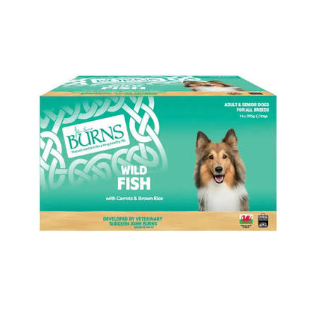 Burns Wild Fish Carrots and Organic Brown Rice Wet Dog Food Trays Wet Food Burns 12x150g