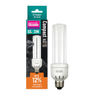 Arcadia Arcadia D3+ Compact Bulb, 12% Reptile UVB Arcadia 23 Watts