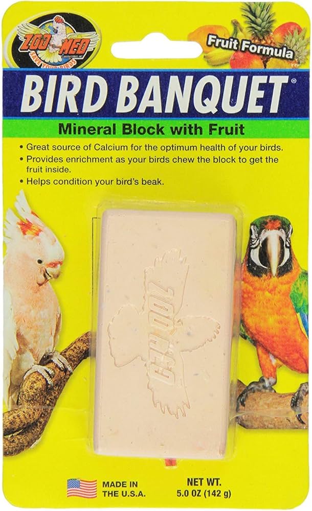 Zoo Med Bird Banquet Mineral Block - Fruit Zoo Med