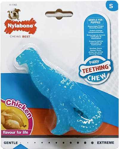 Nylabone Puppy Teething Dental Dino Chicken Small DOG - TOY Nylabone